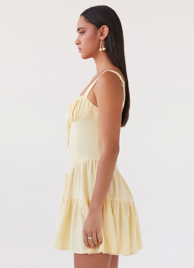 Peppermayo Peppermayo Exclusive - Lucie Linen Mini Dress - Yellow