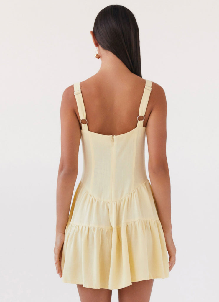 Peppermayo Peppermayo Exclusive - Lucie Linen Mini Dress - Yellow