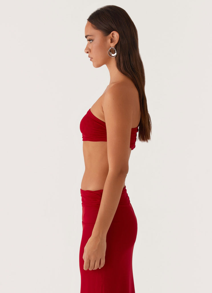Peppermayo Peppermayo Exclusive - Luella One Shoulder Top - Red