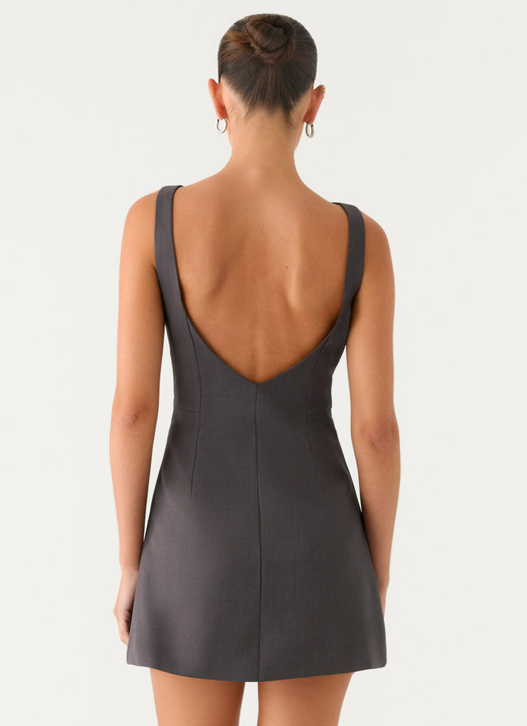 Peppermayo Peppermayo Exclusive - Lulita Mini Dress - Charcoal Grey
