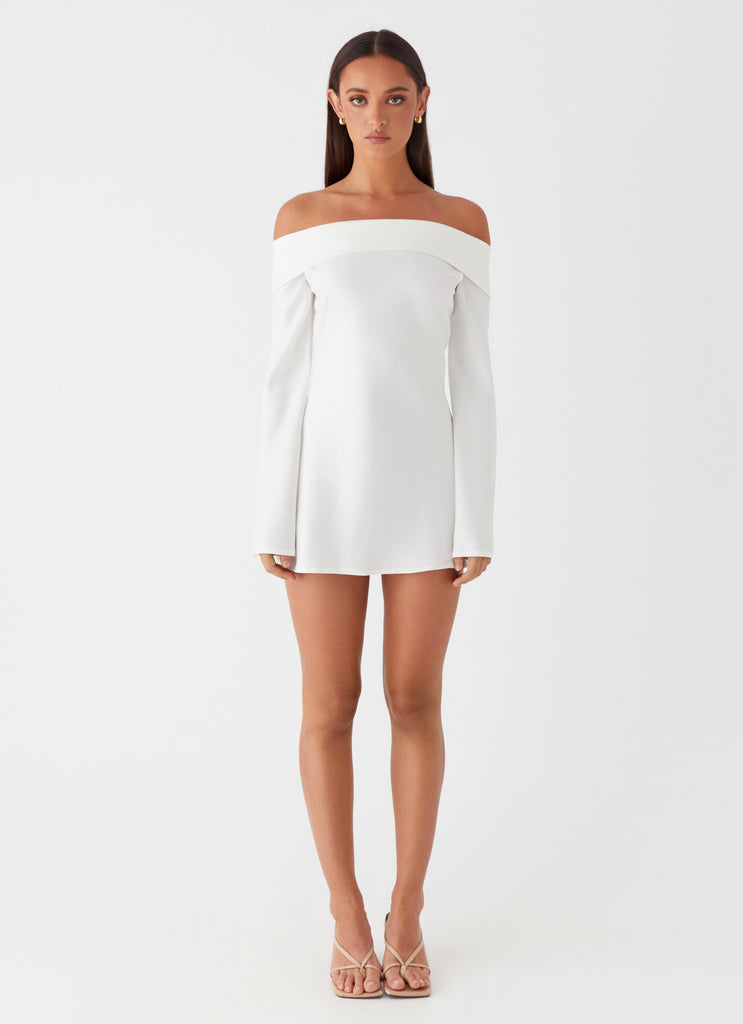 Peppermayo Peppermayo Exclusive - Lumina Long Sleeve Mini Dress - White