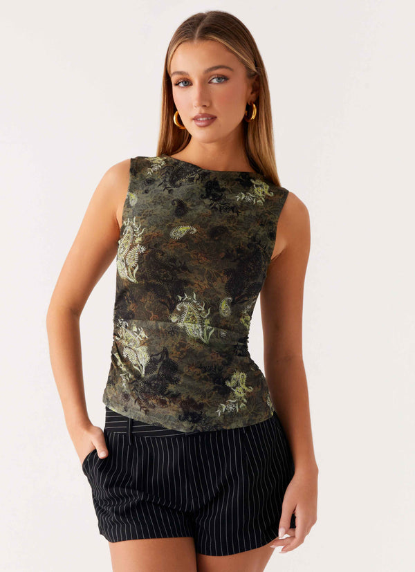 peppermayo Peppermayo Exclusive - Lux Tank Top - Cyber Floral