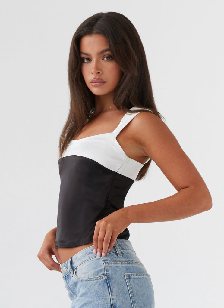 Peppermayo Peppermayo Exclusive - Lylah Satin Top - Onyx