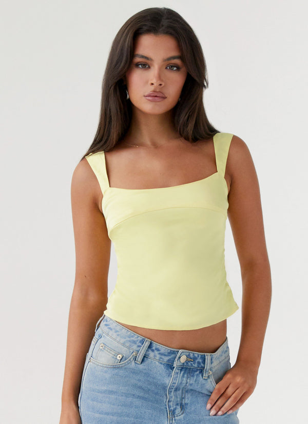 peppermayo Peppermayo Exclusive - Lylah Satin Top - Yellow
