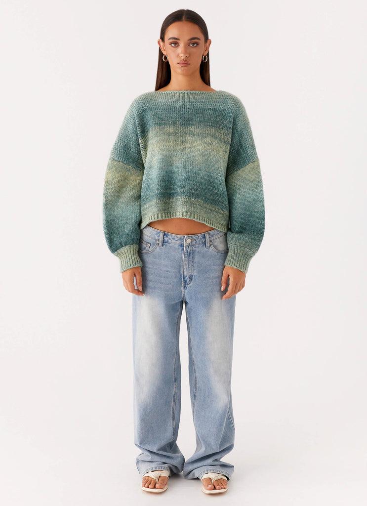 Peppermayo Peppermayo Exclusive - Lynne Oversized Jumper - Green Ombre
