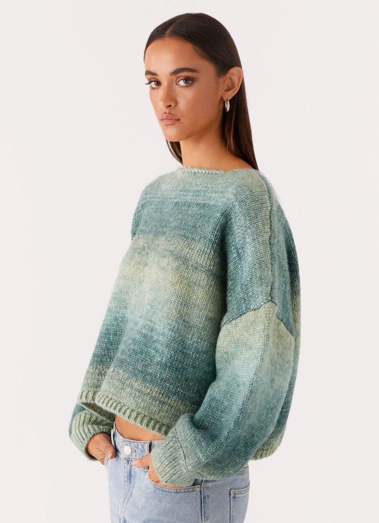 Peppermayo Peppermayo Exclusive - Lynne Oversized Jumper - Green Ombre
