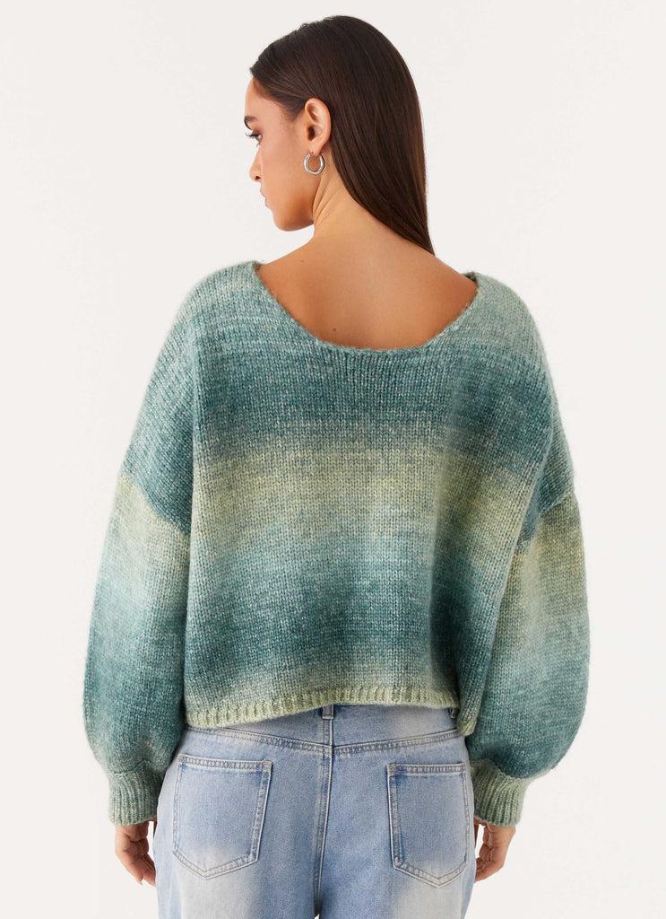 Peppermayo Peppermayo Exclusive - Lynne Oversized Jumper - Green Ombre