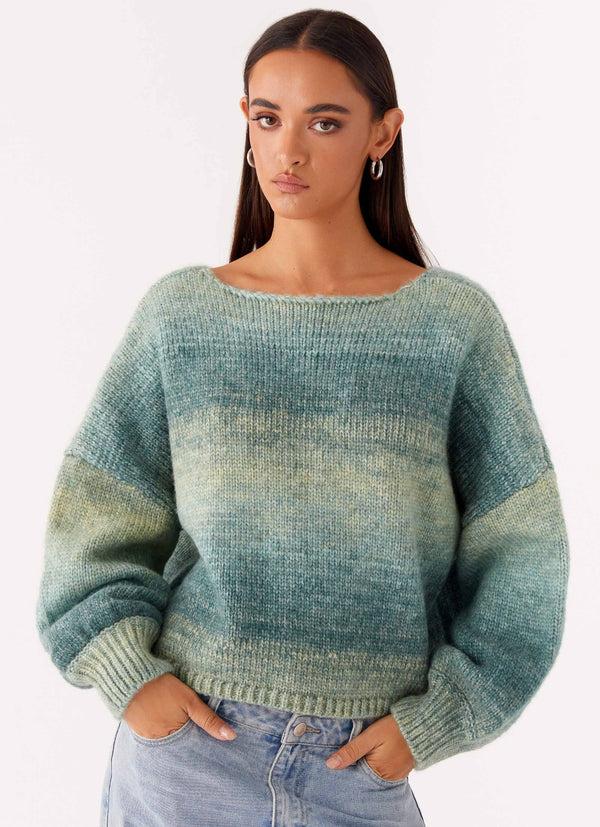peppermayo Peppermayo Exclusive - Lynne Oversized Jumper - Green Ombre