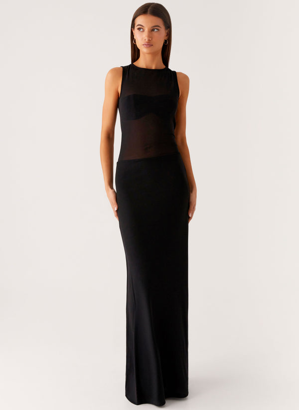 peppermayo Peppermayo Exclusive - Lyria Mesh Maxi Dress - Black