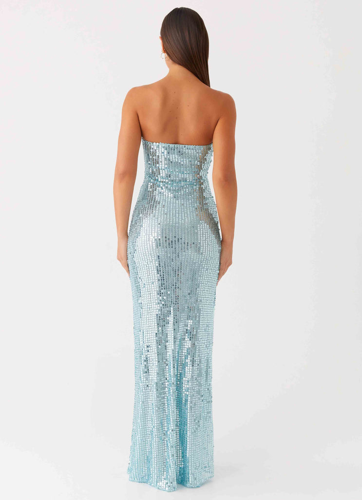 Peppermayo Peppermayo Exclusive - Lyric Sequin Maxi Dress - Turquoise