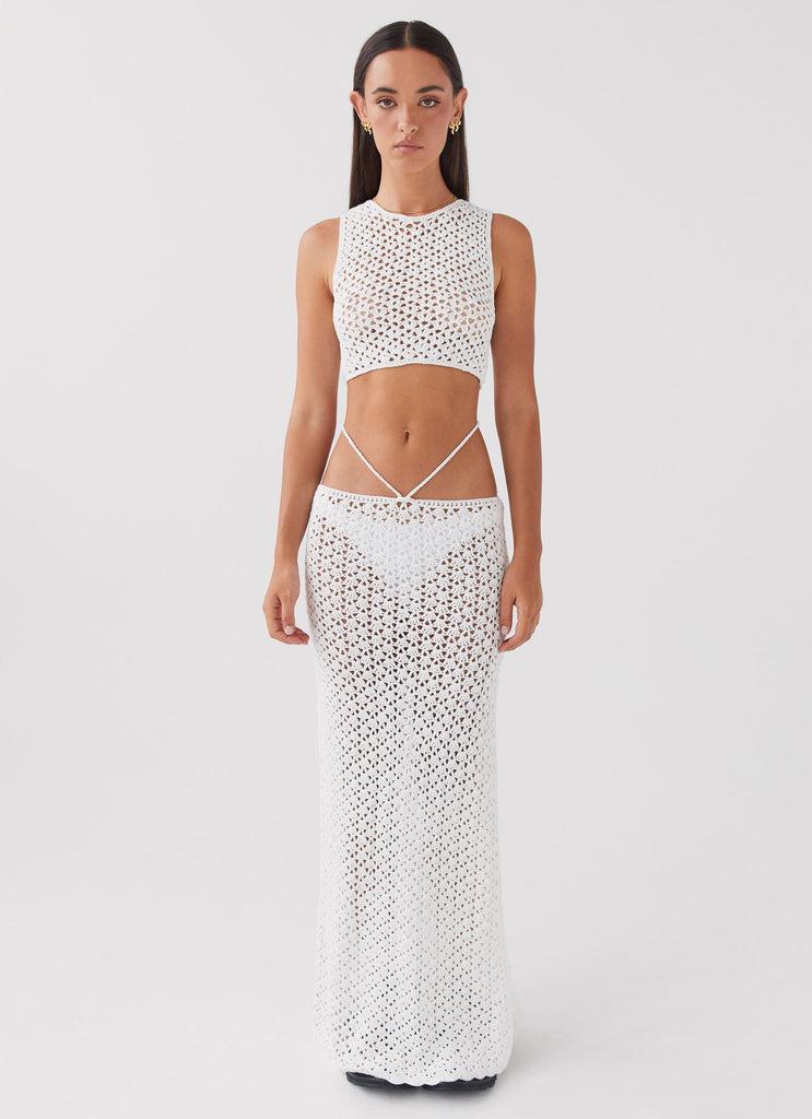 Peppermayo Peppermayo Exclusive - Mabel Bay Crochet Tank Top - White