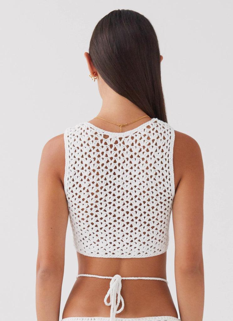Peppermayo Peppermayo Exclusive - Mabel Bay Crochet Tank Top - White