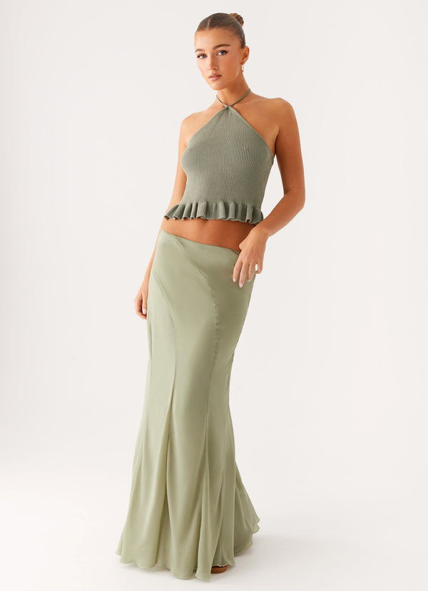 peppermayo Peppermayo Exclusive - Maddox Maxi Skirt - Sage