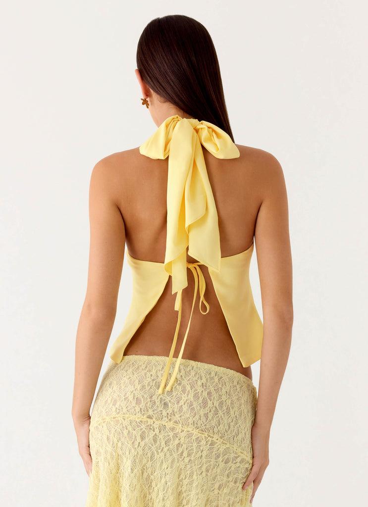 Peppermayo Peppermayo Exclusive - Maddox Scarf Top - Lemon