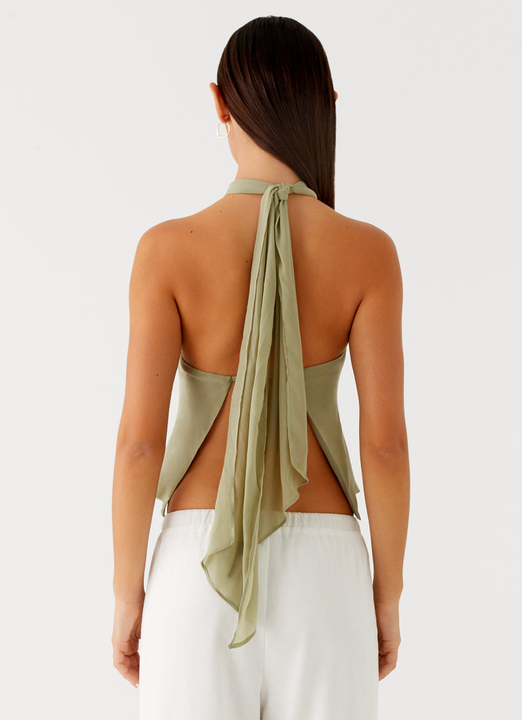 Peppermayo Peppermayo Exclusive - Maddox Scarf Top - Sage