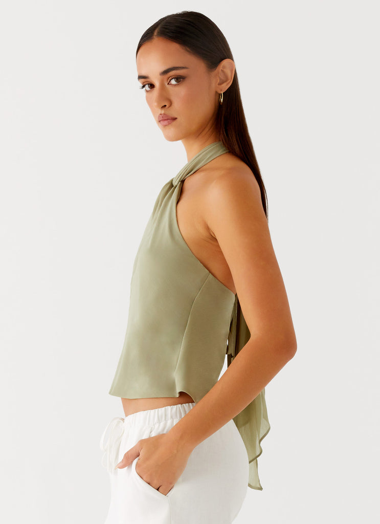 Peppermayo Peppermayo Exclusive - Maddox Scarf Top - Sage