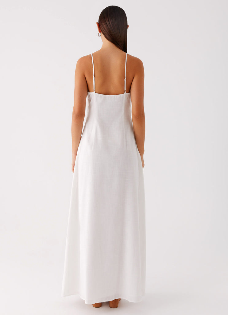 Peppermayo Peppermayo Exclusive - Madeleine Scoop Neck Maxi Dress - Off White