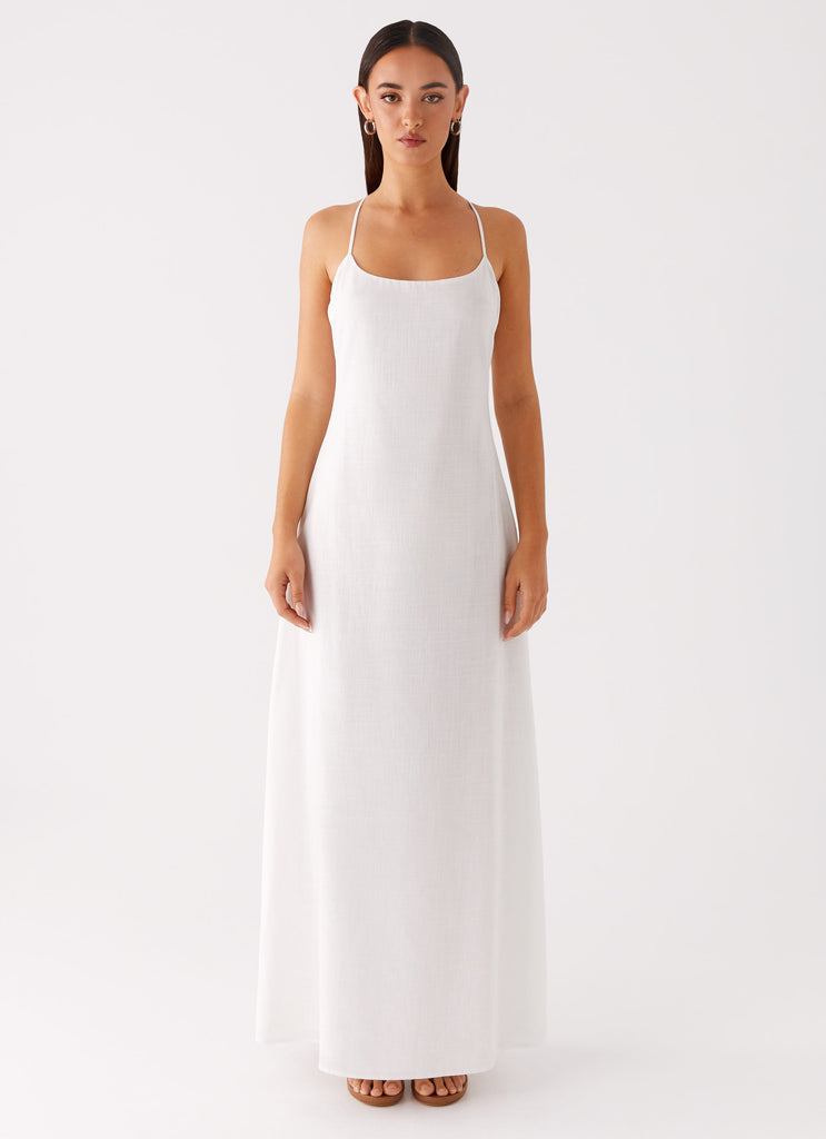 Peppermayo Peppermayo Exclusive - Madeleine Scoop Neck Maxi Dress - Off White