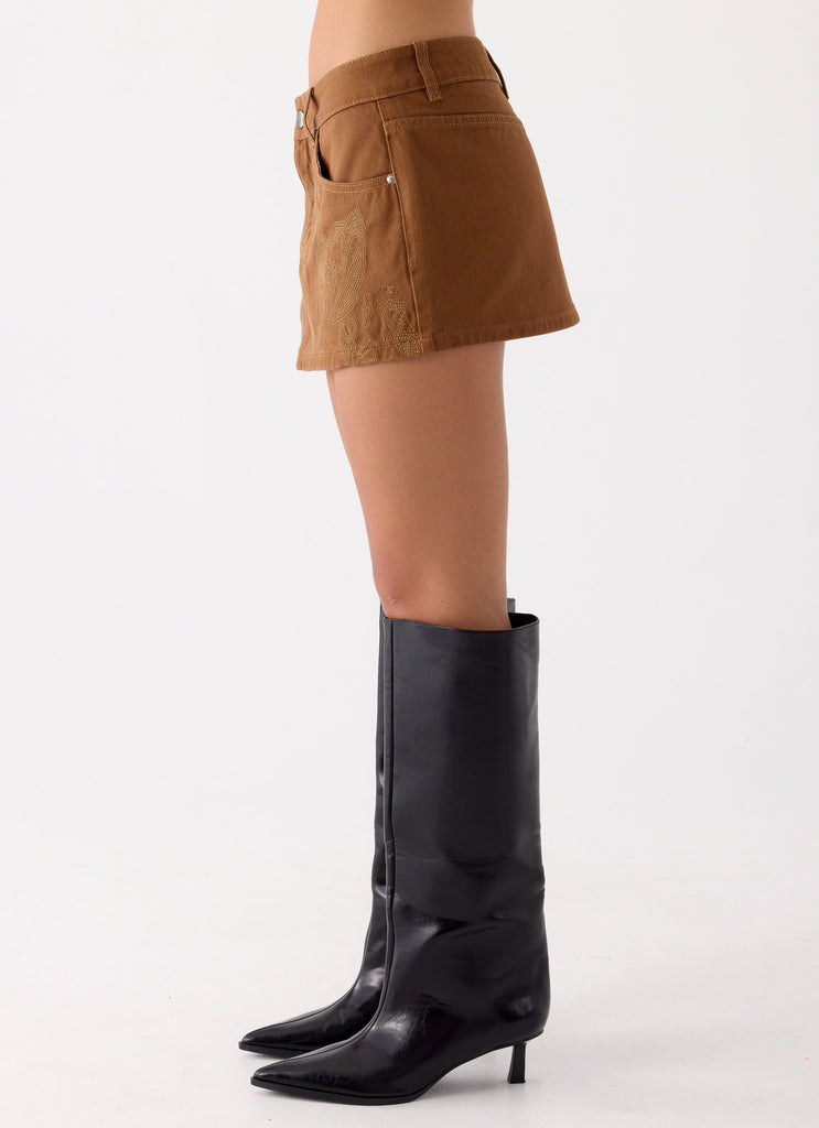 Peppermayo Peppermayo Exclusive - Maeve Mini Skirt - Tan