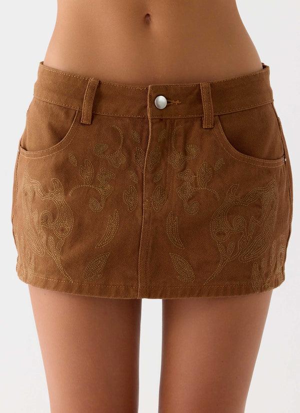 peppermayo Peppermayo Exclusive - Maeve Mini Skirt - Tan