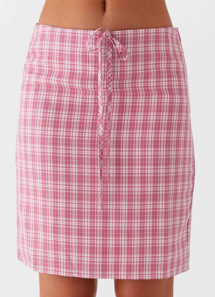 Peppermayo Peppermayo Exclusive - Mamita Midi Skirt - Pink Check