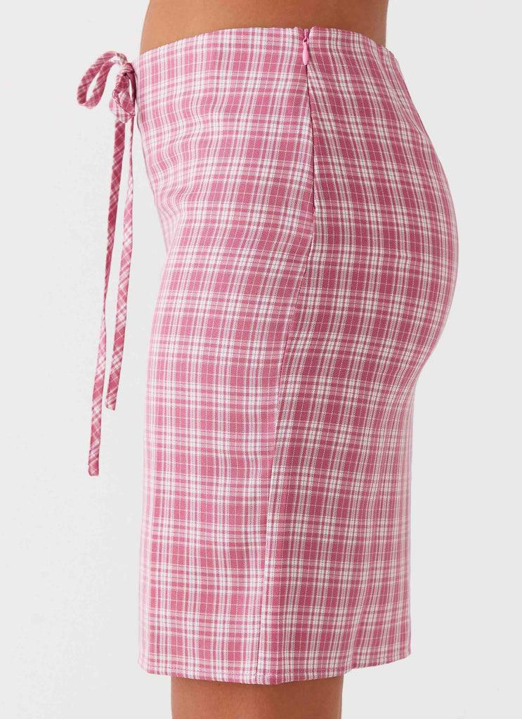 Peppermayo Peppermayo Exclusive - Mamita Midi Skirt - Pink Check