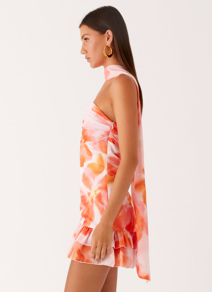 Peppermayo Peppermayo Exclusive - Manon Scarf Mini Dress - Blushing Blossom