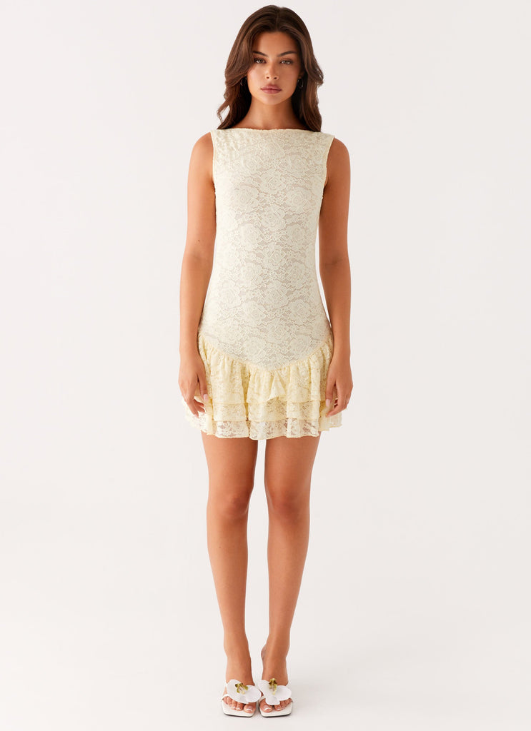 Peppermayo Peppermayo Exclusive - Manuka Ruffle Mini Dress - Yellow