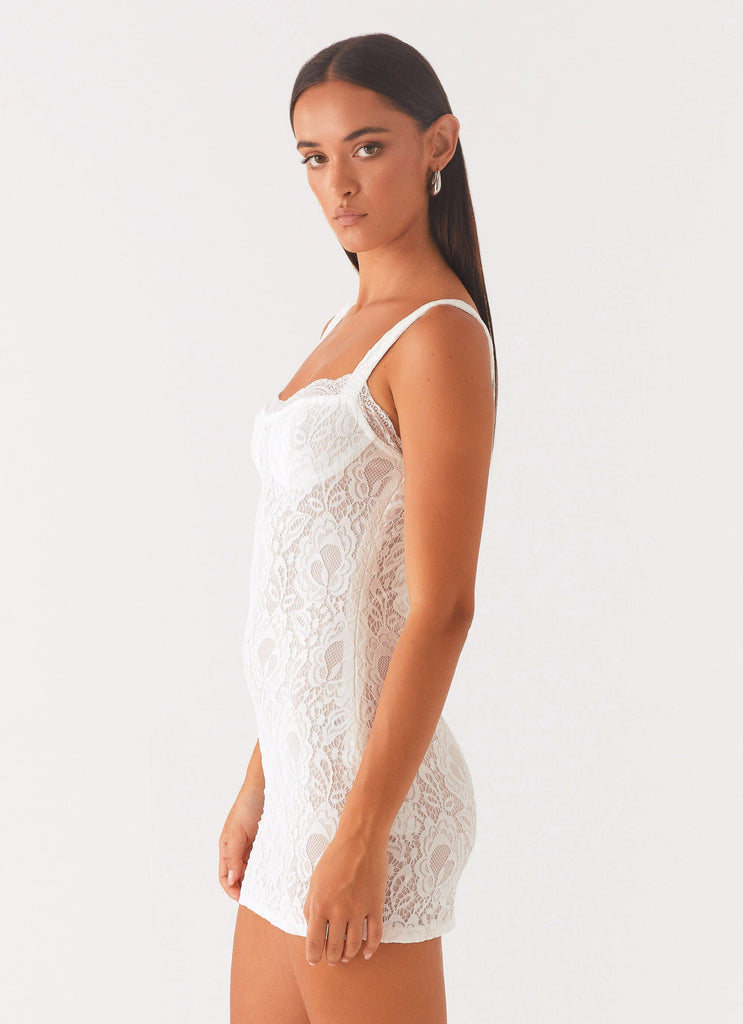 Peppermayo Peppermayo Exclusive - Maree Lace Mini Dress - White