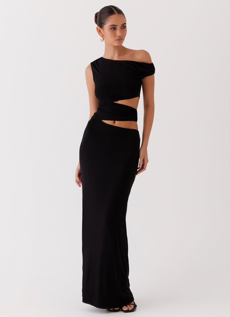 Peppermayo Peppermayo Exclusive - Margot One Shoulder Maxi Dress - Black