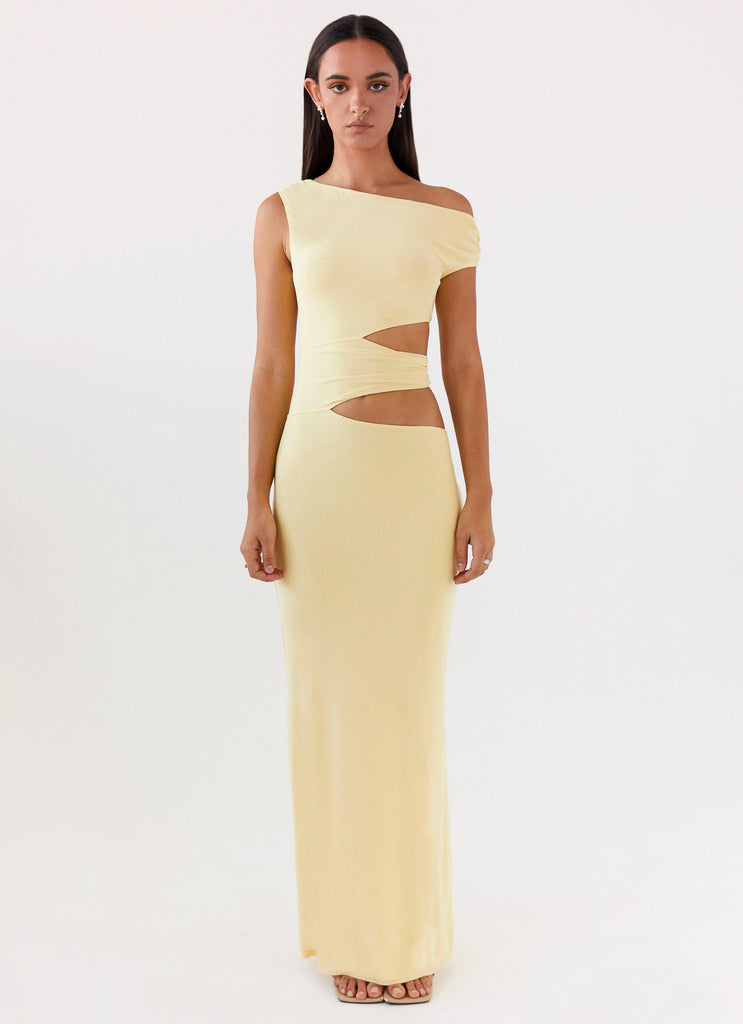 Peppermayo Peppermayo Exclusive - Margot One Shoulder Maxi Dress - Yellow