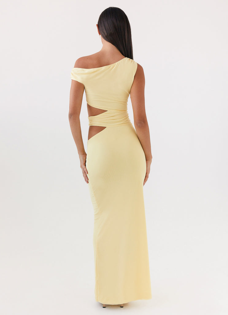 Peppermayo Peppermayo Exclusive - Margot One Shoulder Maxi Dress - Yellow