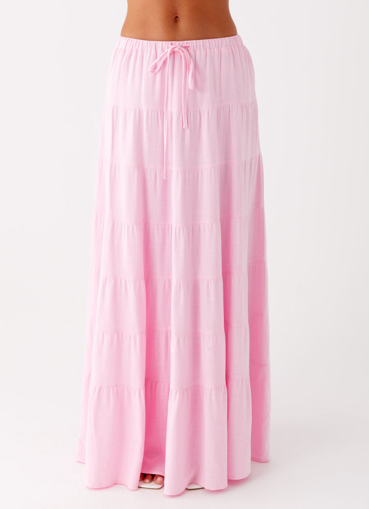 Peppermayo Peppermayo Exclusive - Mariella Linen Maxi Skirt - Pink