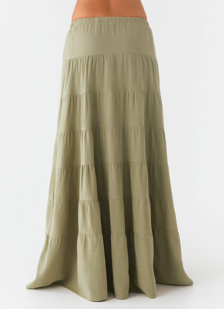 Peppermayo Peppermayo Exclusive - Mariella Linen Maxi Skirt - Sage