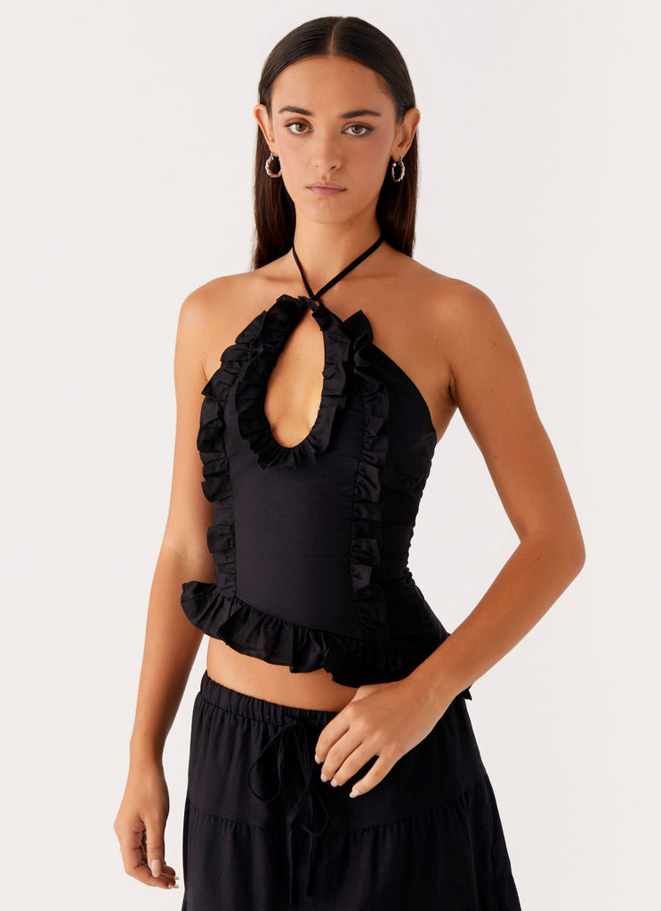 Peppermayo Peppermayo Exclusive - Mariella Linen Top - Black