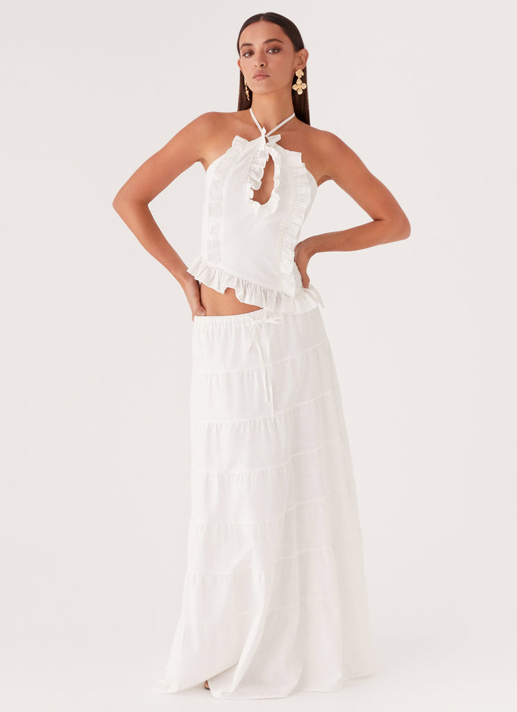 Peppermayo Peppermayo Exclusive - Mariella Linen Top - White