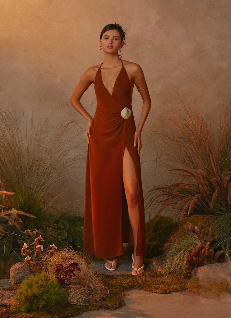 Peppermayo Peppermayo Exclusive - Marjoram Maxi Dress - Chocolate