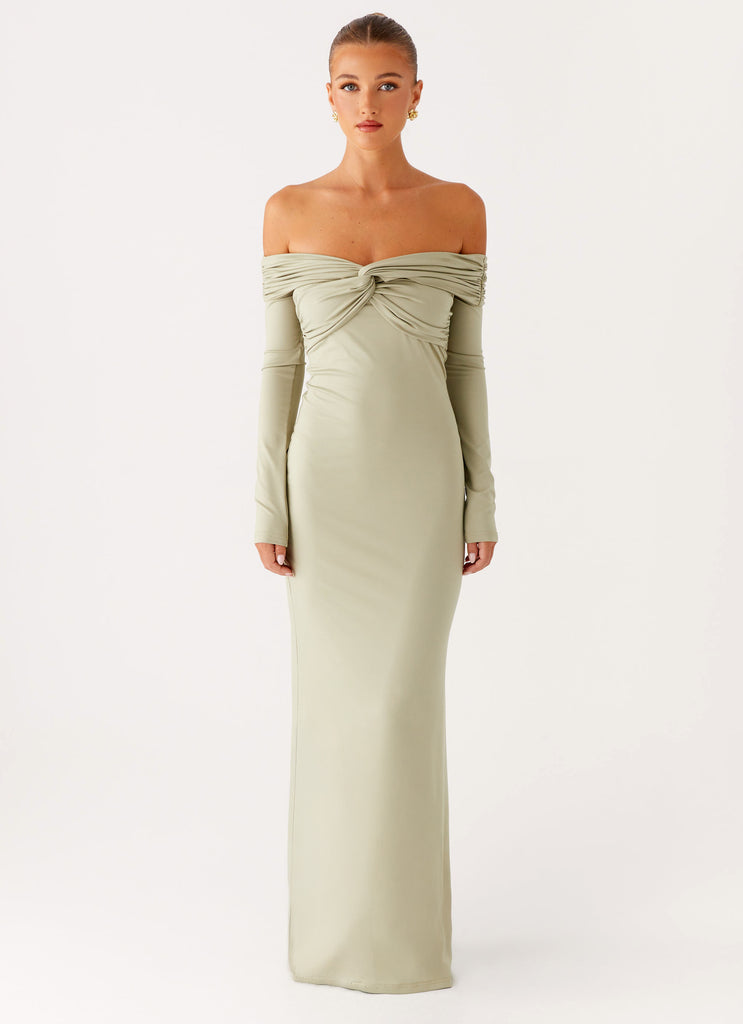 Peppermayo Peppermayo Exclusive - Marla Long Sleeve Maxi Dress - Sage