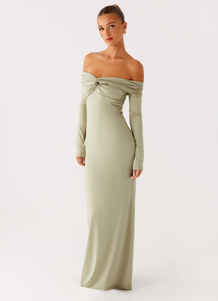 Peppermayo Peppermayo Exclusive - Marla Long Sleeve Maxi Dress - Sage