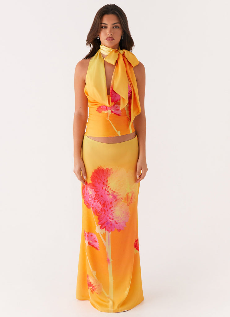 Peppermayo Peppermayo Exclusive - Marrakesh Maxi Skirt - Orange Floral