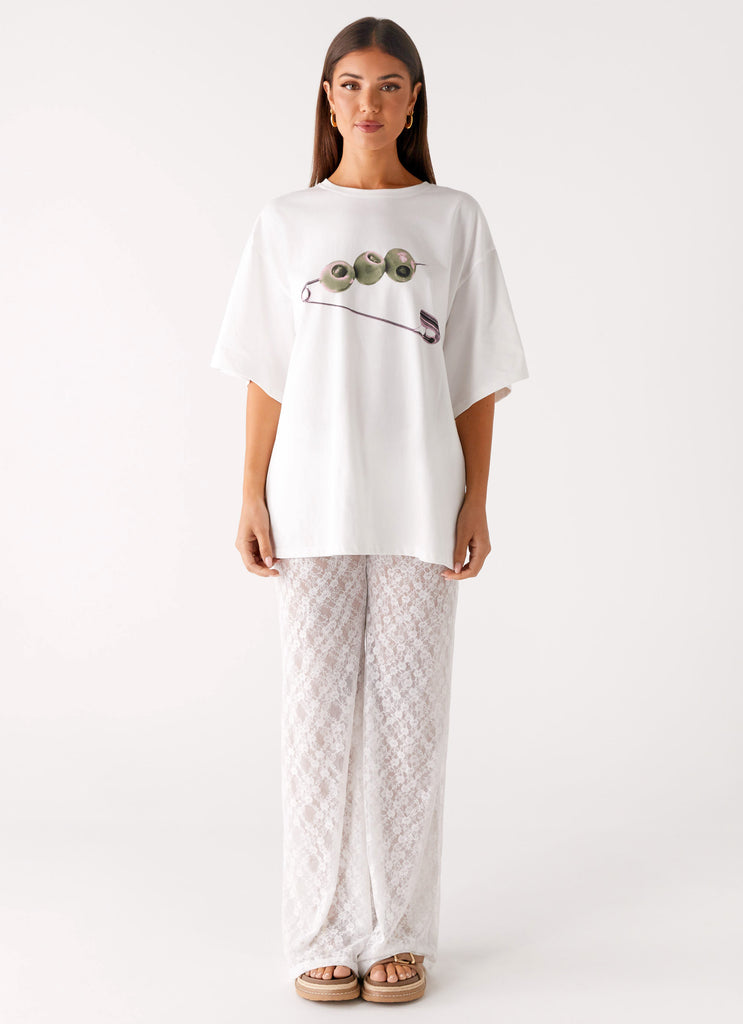 Peppermayo Peppermayo Exclusive - Matcha Lace Pants - White