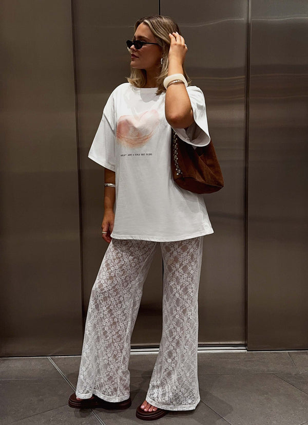 peppermayo Peppermayo Exclusive - Matcha Lace Pants - White