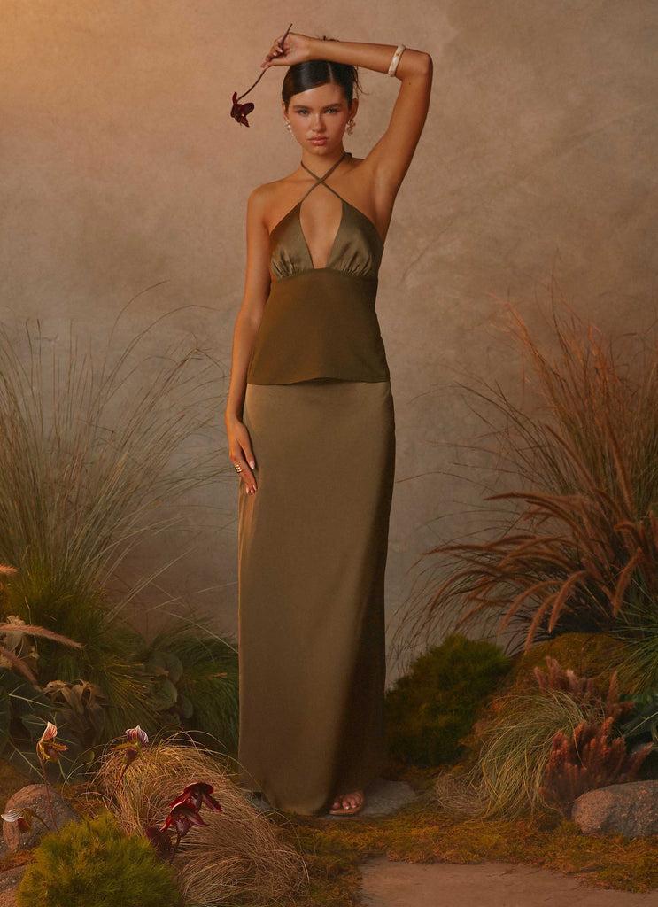Peppermayo Peppermayo Exclusive - Mavie Maxi Skirt - Khaki