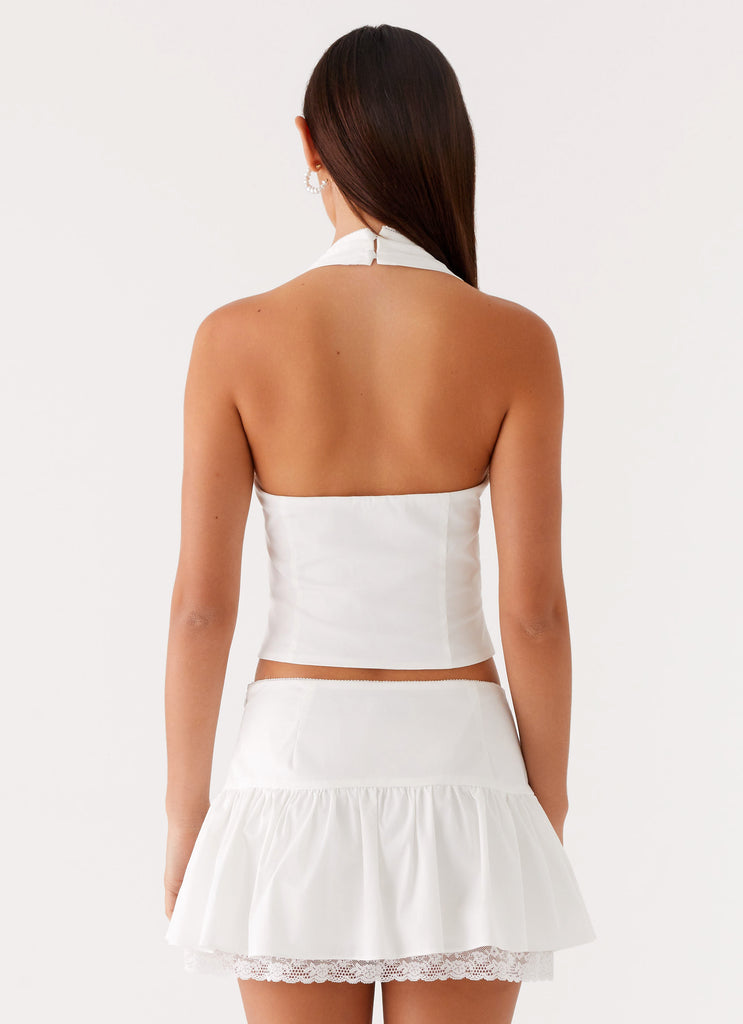 Peppermayo Peppermayo Exclusive - Mavis Halter Top - White