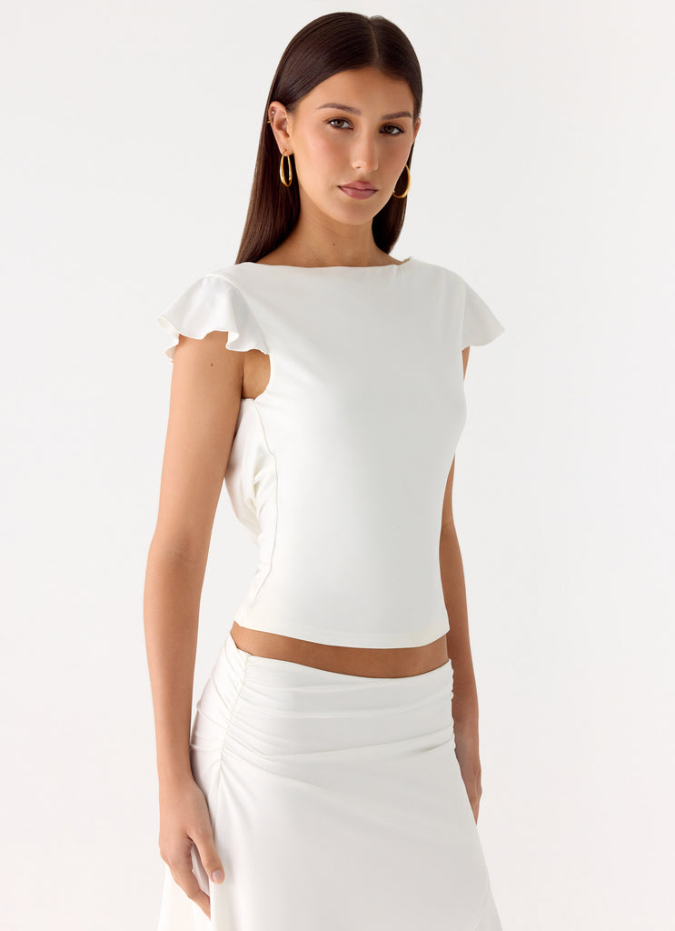 Peppermayo Peppermayo Exclusive - Maxina Cap Sleeve Top - White