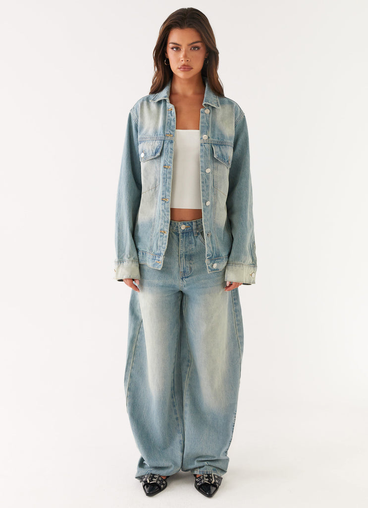 Peppermayo Peppermayo Exclusive - Maxwell Baggy Jeans - Washed Blue