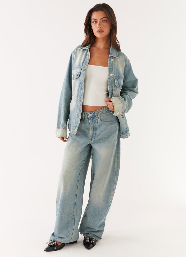 Peppermayo Peppermayo Exclusive - Maxwell Baggy Jeans - Washed Blue