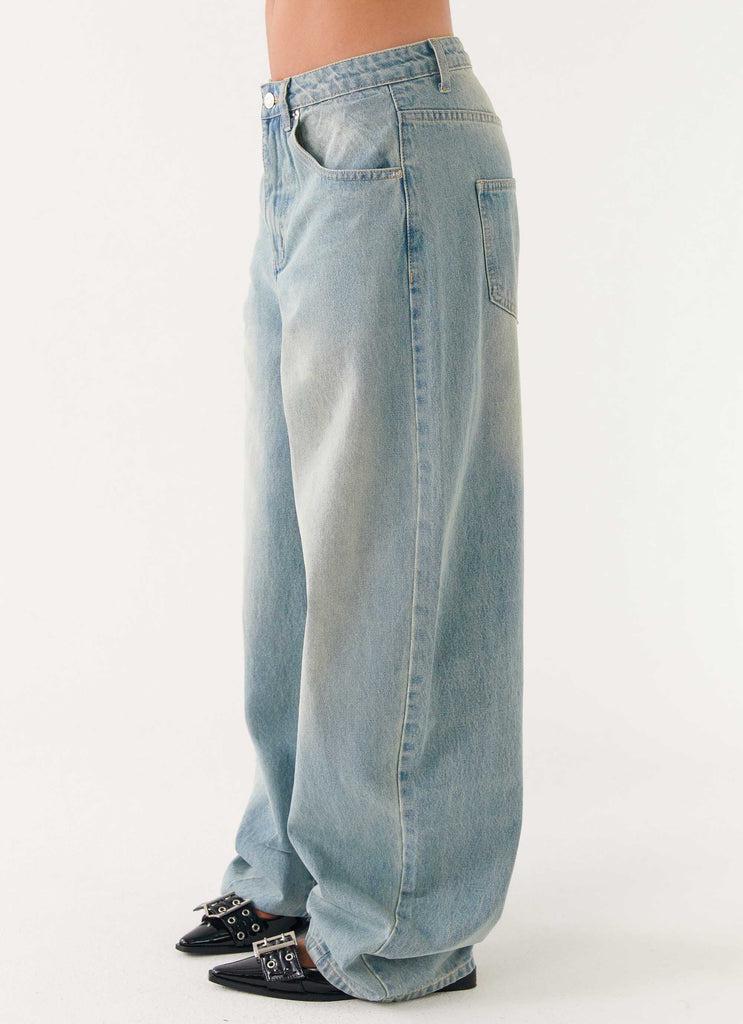 Peppermayo Peppermayo Exclusive - Maxwell Baggy Jeans - Washed Blue