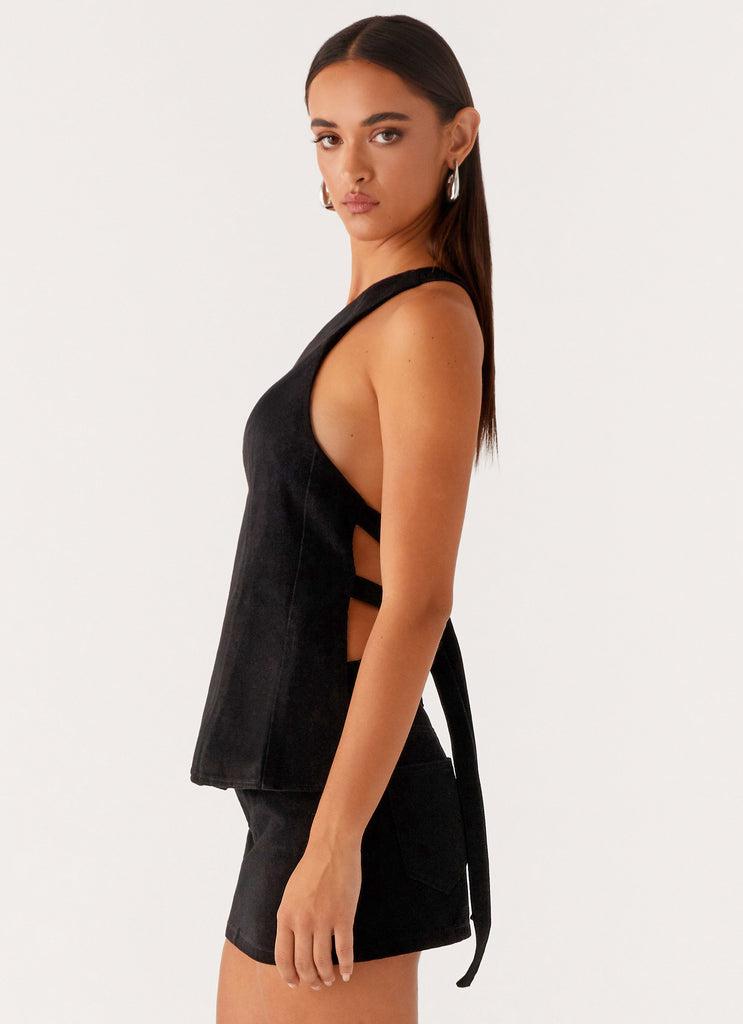 Peppermayo Peppermayo Exclusive - Maysa Denim Top - Black