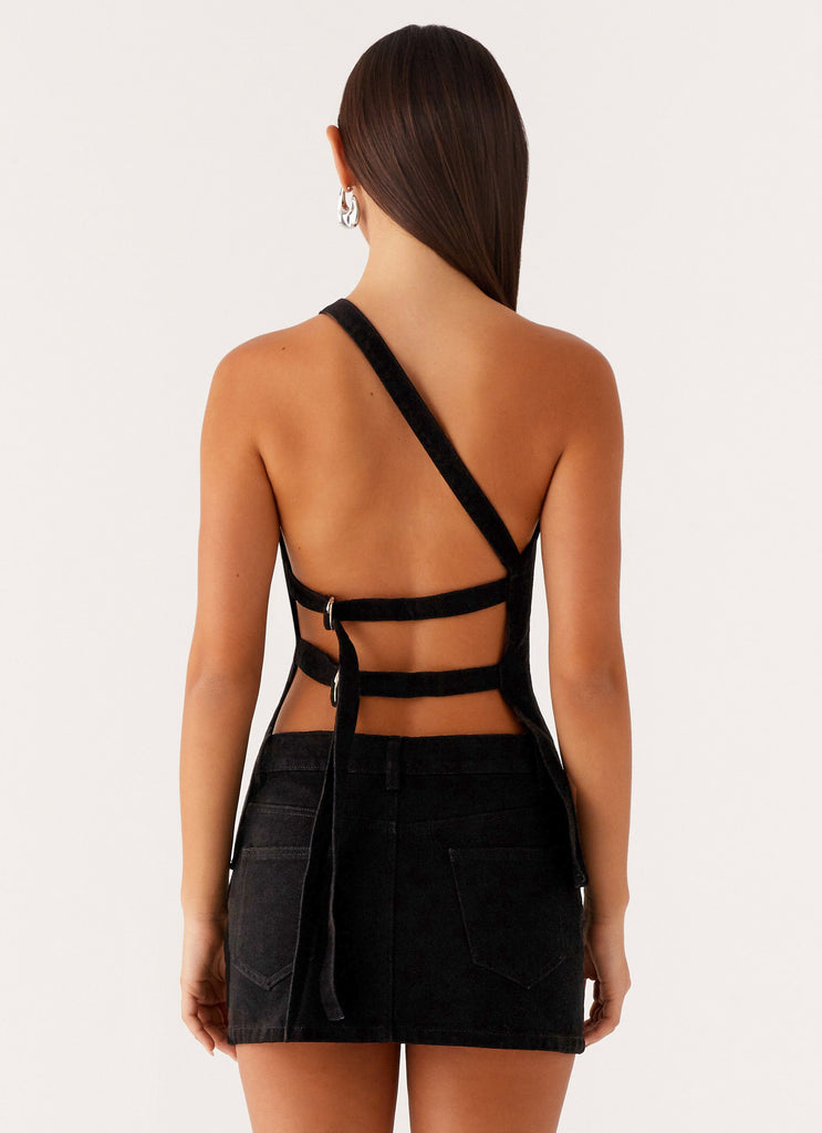 Peppermayo Peppermayo Exclusive - Maysa Denim Top - Black